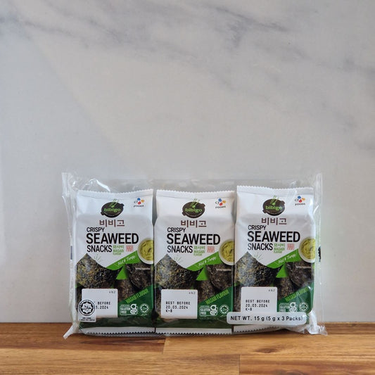 Photo du pack de chips d'algues au wasabi