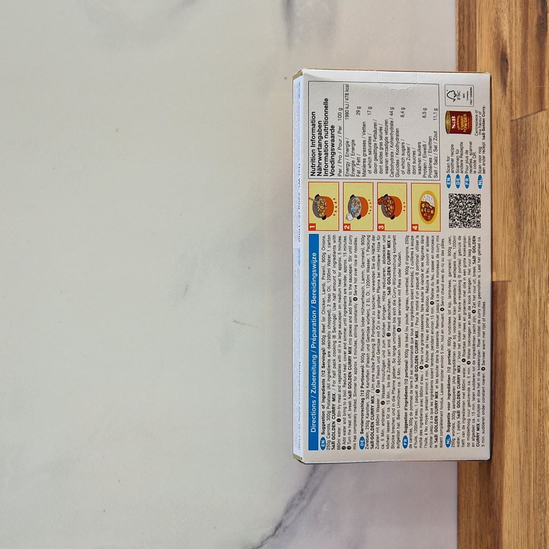 Curry japonais (doux) - S&B - 220g