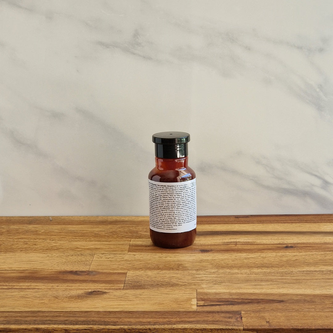 Petite bouteille de marinade bulgogi au gochujang (dos) pour réaliser le barbecue coréen