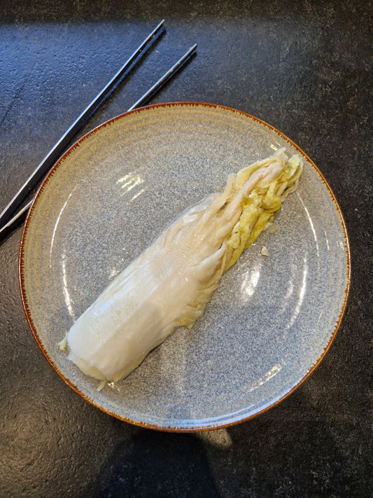 Photo du kimchi blanc non piquant réalisé maison