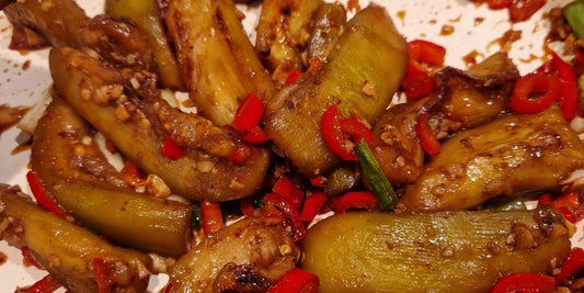 Photo des aubergines sautées au doenjang et au piment