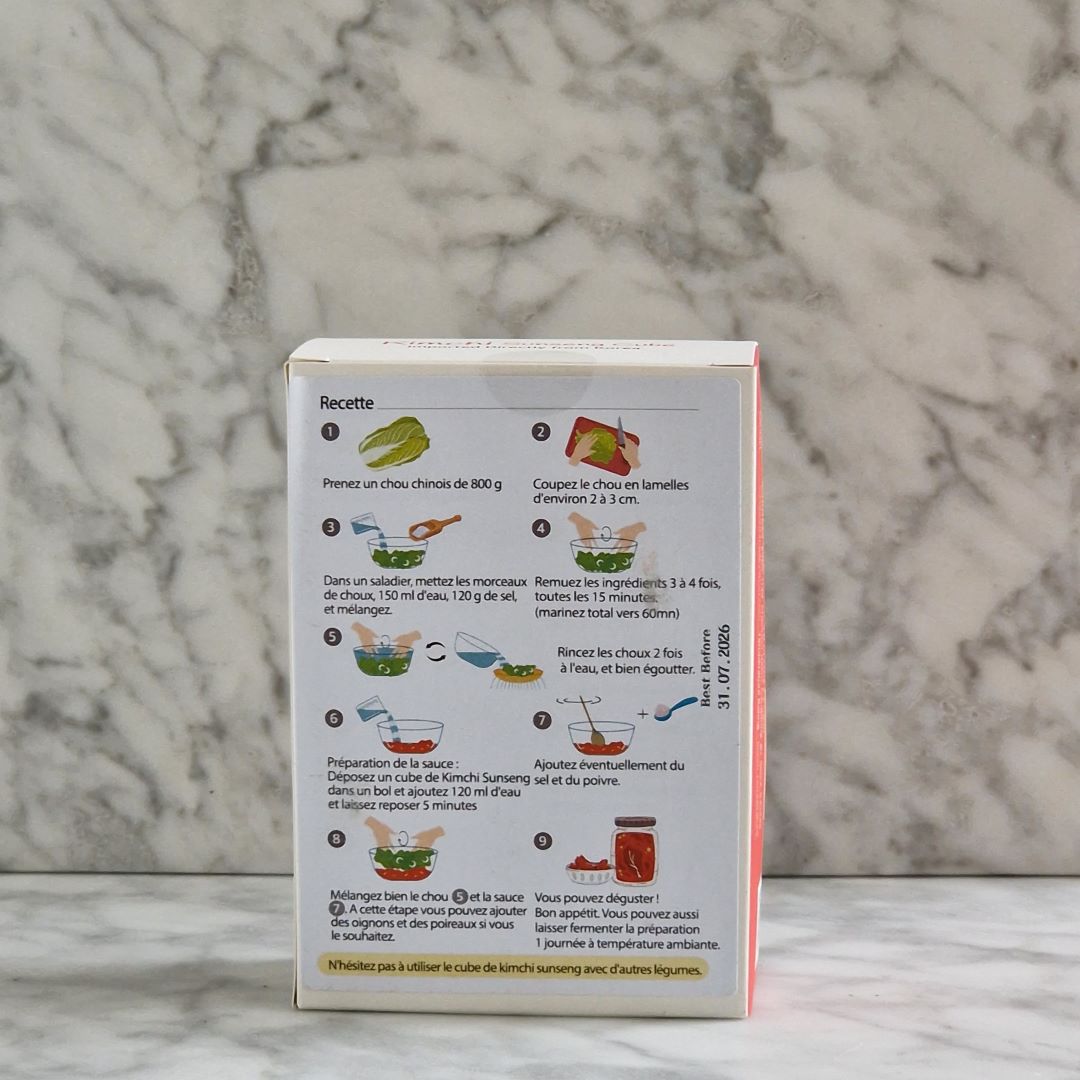 Recette pour utilisation du kit de préparation pour kimchi vegan
