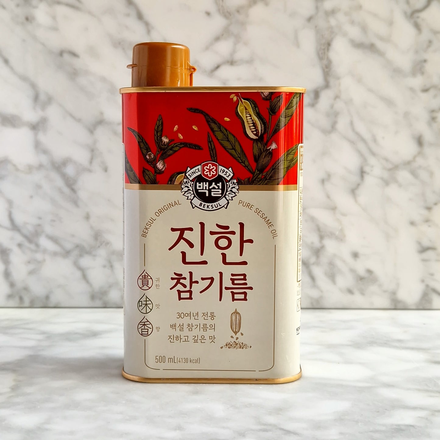 Bidon d'huile de sésame grillé coréenne