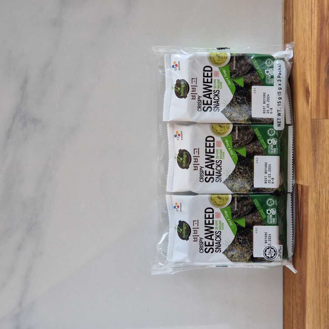 Photo du pack de chips d'algues au wasabi