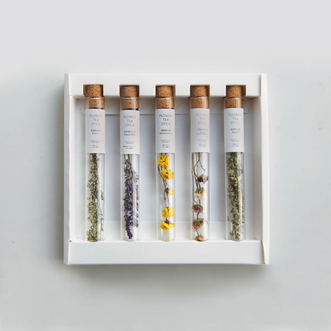 Visuel de 5 fleurs séchées pour infusions coréennes