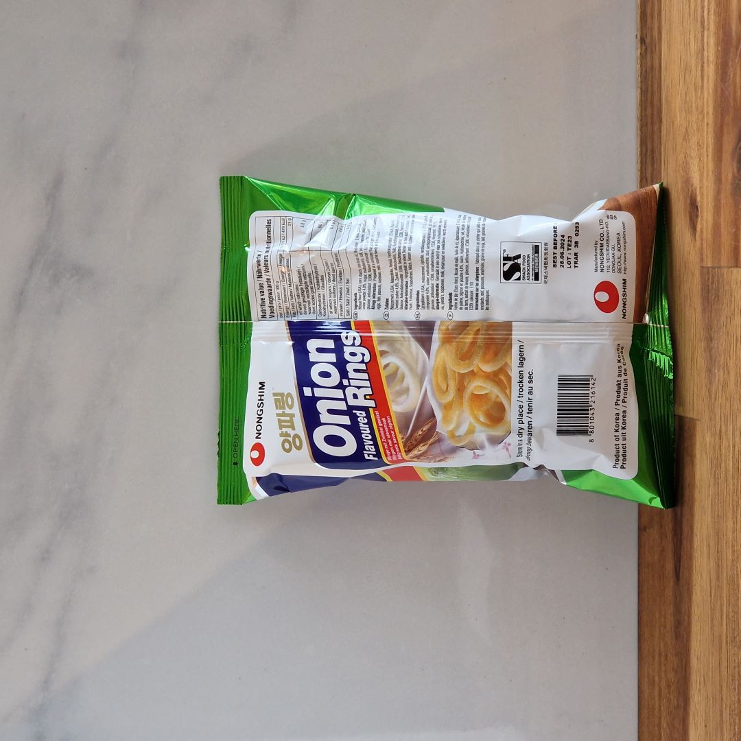 Paquet de chips goût oignon
