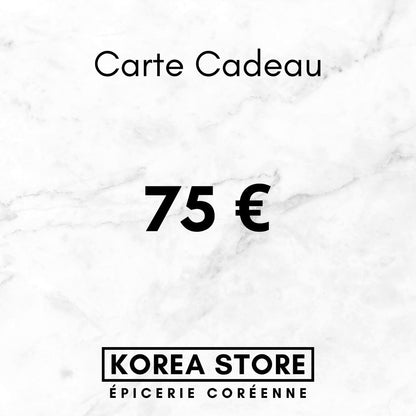 carte cadeau 75€ sur toute l'épicerie en ligne
