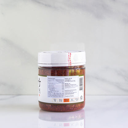 arrière du pot de piments rouges séchés