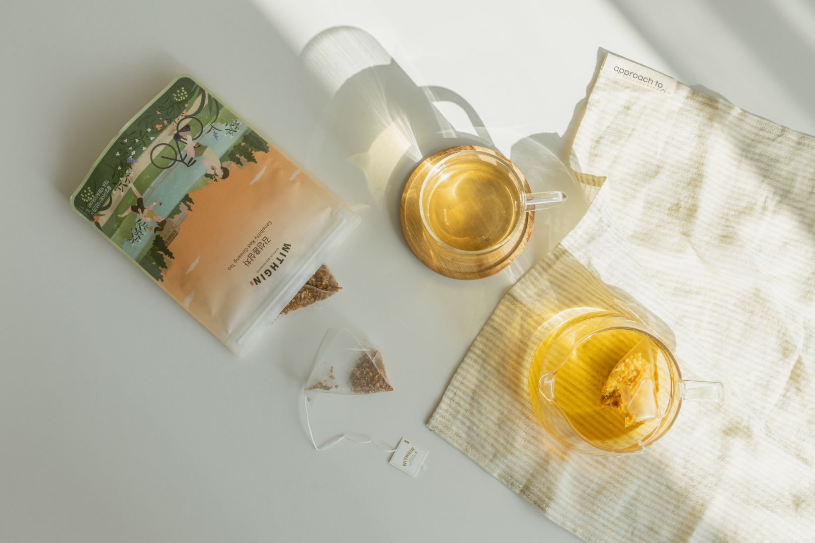 Pack de 10 sachets d’infusion coréenne au ginseng rouge – Hongsamcheonha. Thé bien-être à boire chaud ou froid.