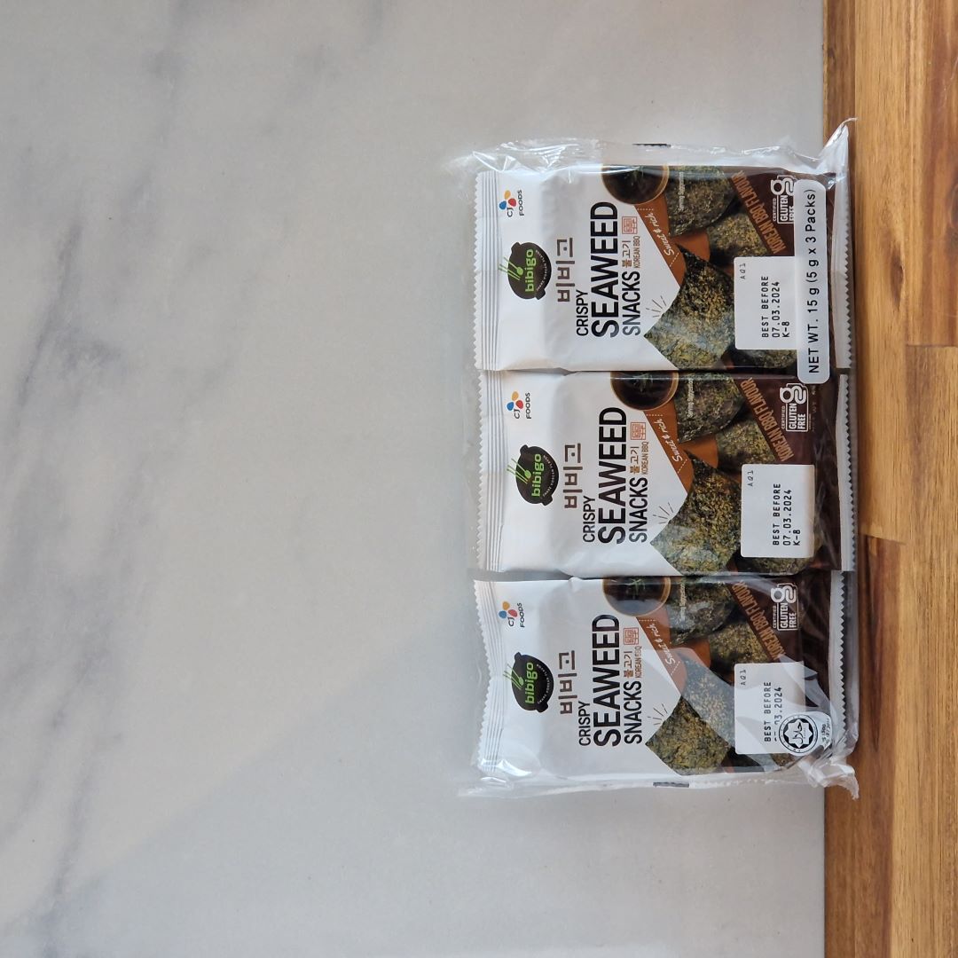 pack de 3 sachets d'algues grillées au goût bbq coréen