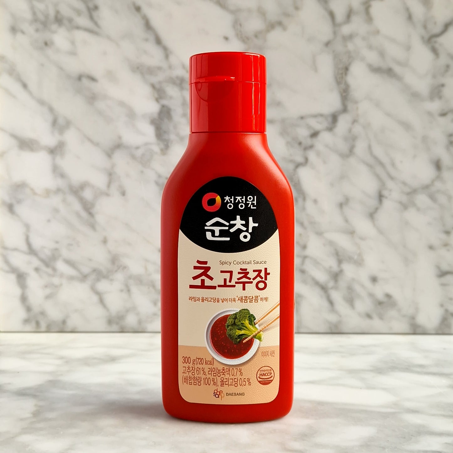 bouteille de sauce vinaigrette coréenne au piment