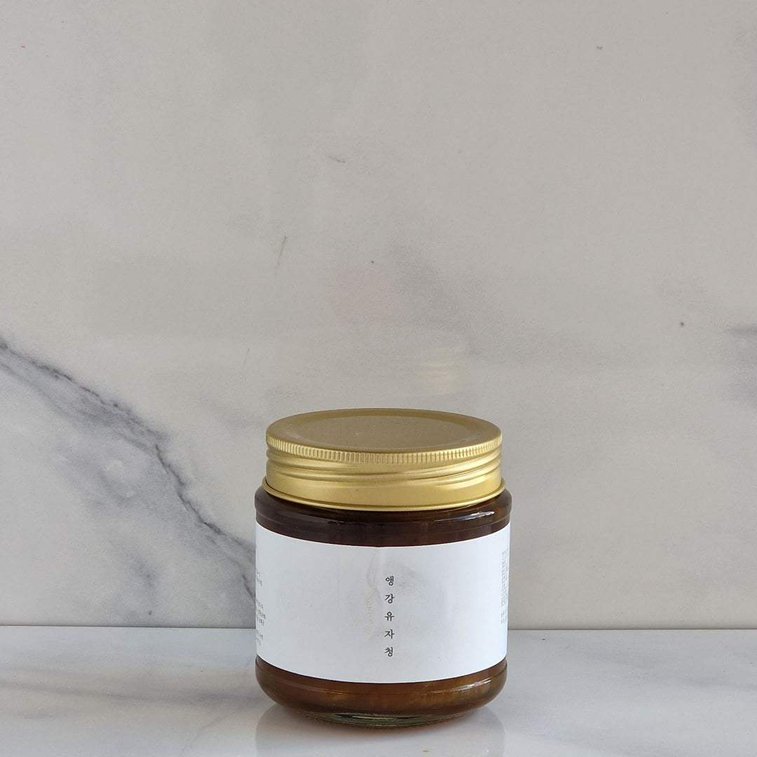 Pot de 280g de sirop de Yuja, ou thé coréen au yuzu.